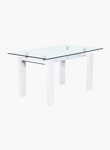 Focus 6-Seater Dining Table Set White/Grey/Silver