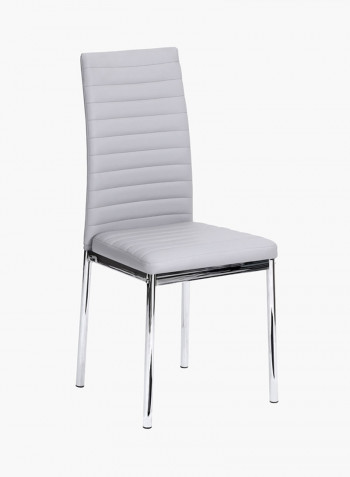 Focus 6-Seater Dining Table Set White/Grey/Silver