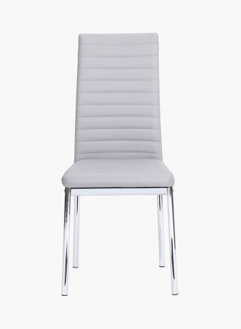 Focus 6-Seater Dining Table Set White/Grey/Silver