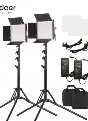 2 Pack LED Video Light with Stand Lighting Kit Multicolour