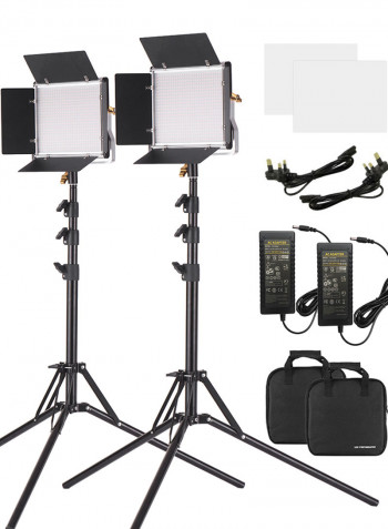 2 Pack LED Video Light with Stand Lighting Kit Multicolour