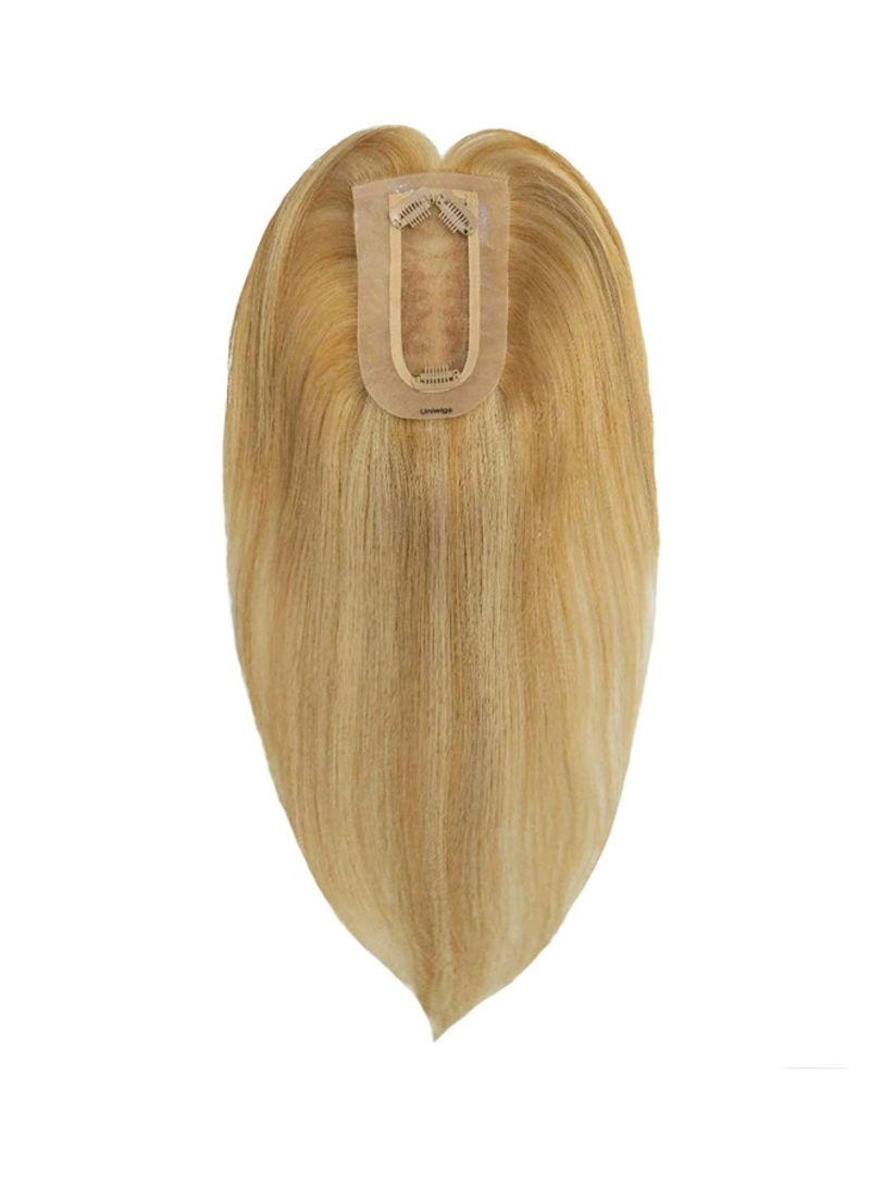 Natural Straight Mono Hairpiece Human Hair Extension Y-22