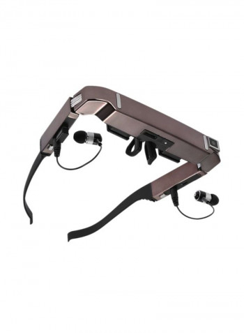 Smart Android WiFi Portable 3D Glasses Brown/Black
