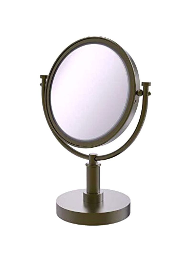 Double Faced Table Mirror Brown