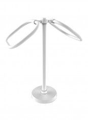 Two Ring Oval Guest Towel Holder Matte White 9x6x20inch