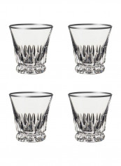 4-Piece Grand Royal Platinum Water Glass Set Clear 290ml