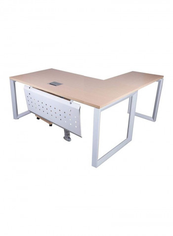 Vorm Workstation With Drawer Oak/White