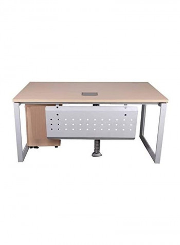 Vorm Workstation With Drawer Oak/White