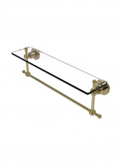 Astor Place Collection Wall Mounted Towel Bar Wood Shelf Clear/Gold 22x5inch