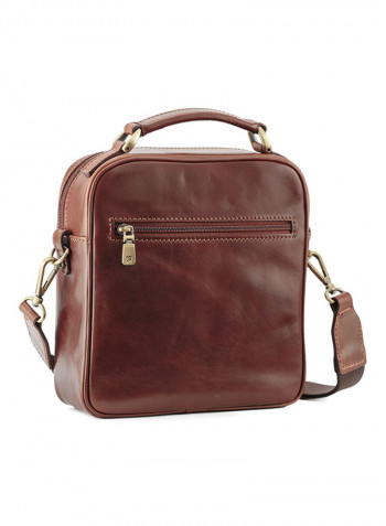 Statesman Leather Crossbody Bag Brown