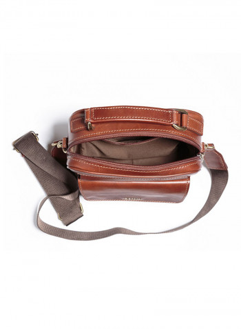 Statesman Leather Crossbody Bag Brown