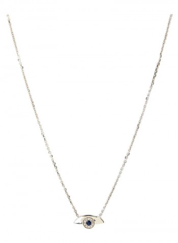 18K Gold Diamond & Sapphire Studded Necklace