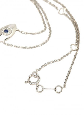 18K Gold Diamond & Sapphire Studded Necklace