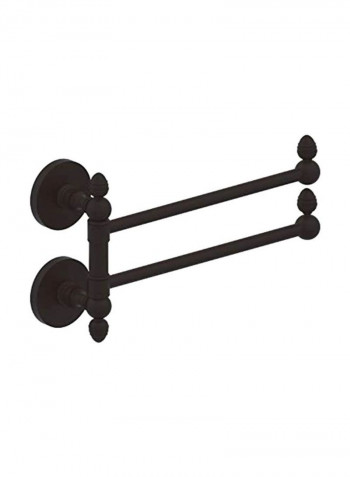 Prestige Skyline Collection 2-Swing Arm Towel Rail Black