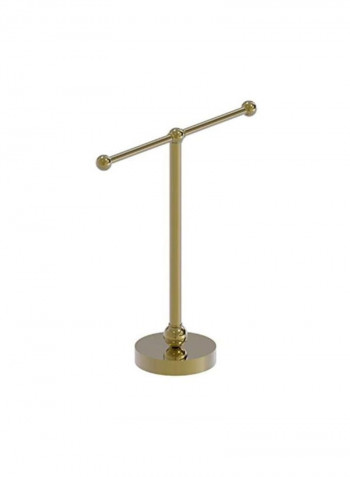 Vanity Top 2 Arm Guest Towel Stand Gold