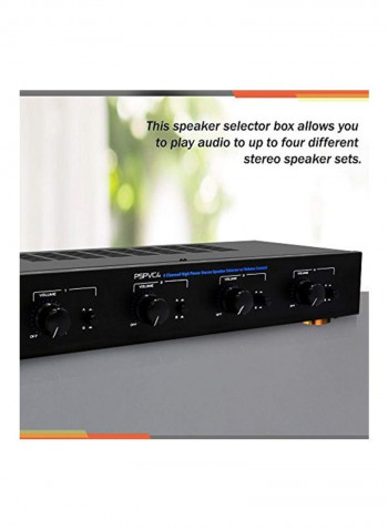 4-Channel Stereo Speaker Selector Box B0013CH7UK Black/White