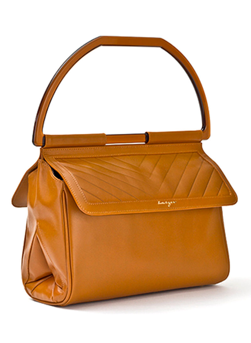 Viva Leather Satchel Handbag Brown