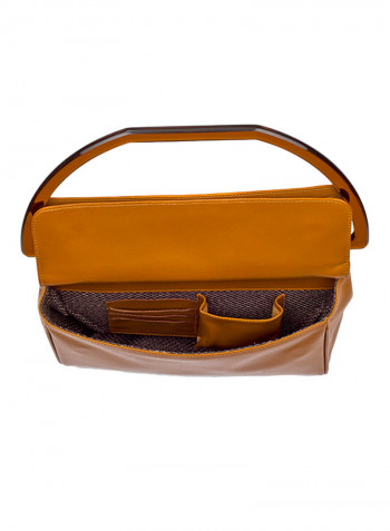 Viva Leather Satchel Handbag Brown