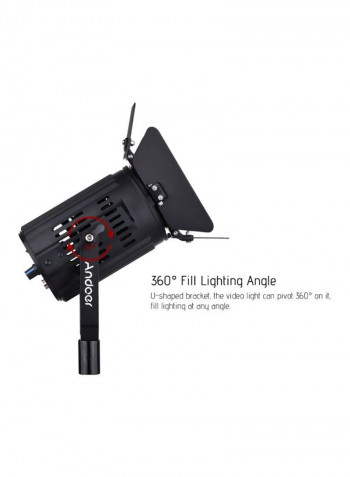Temperature Dimmable LED Video Light LS-60D 14.3x10.3cm Black