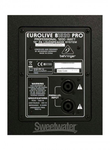 Pro Loudspeaker System B1520PRO Black