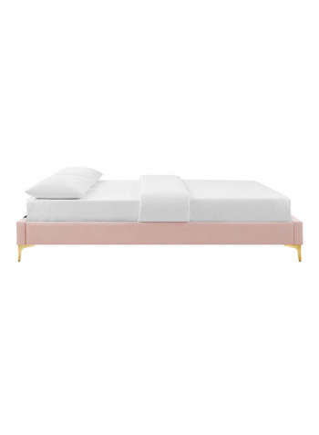 Sutton Super King With Spring Mattress Pink 200x200cm