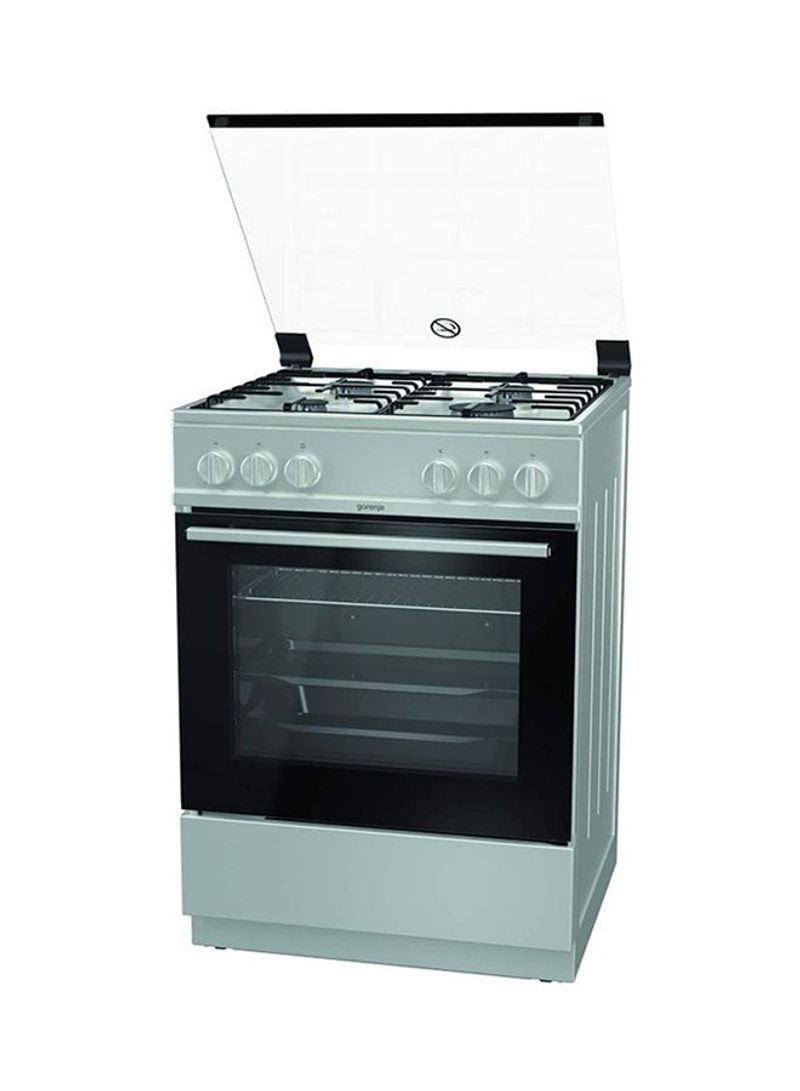4-Burner Freestanding Gas Cooker With Multifunction Oven GI6121XH silver