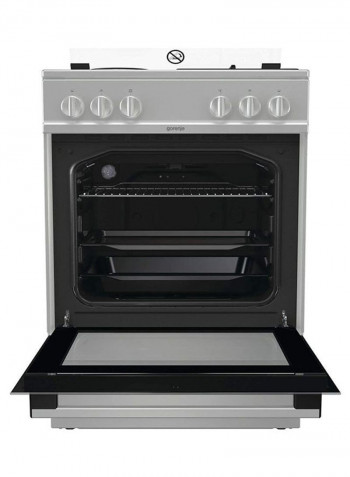 4-Burner Freestanding Gas Cooker With Multifunction Oven GI6121XH silver