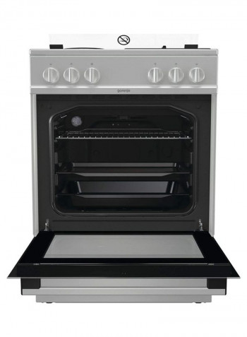 4-Burner Freestanding Gas Cooker With Multifunction Oven GI6121XH silver