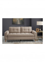 3-Seater Sofa Beige 212 x 88cm