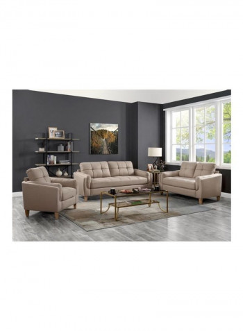3-Seater Sofa Beige 212 x 88cm