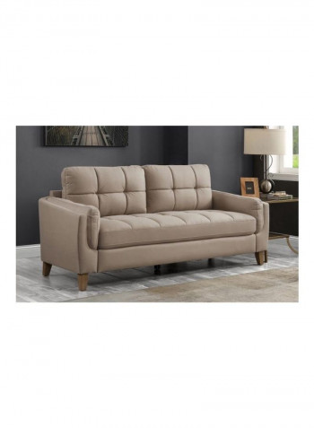3-Seater Sofa Beige 212 x 88cm