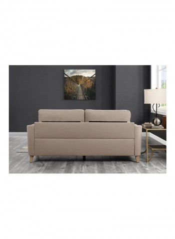 3-Seater Sofa Beige 212 x 88cm