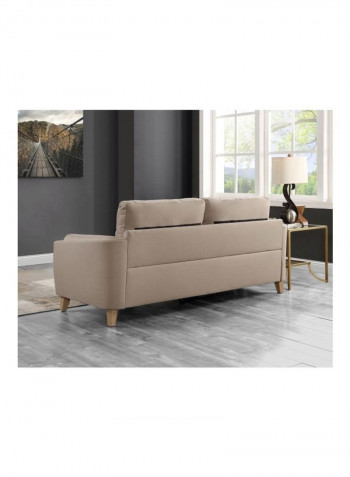 3-Seater Sofa Beige 212 x 88cm