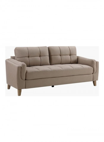 3-Seater Sofa Beige 212 x 88cm