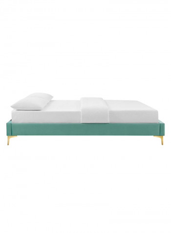 Sutton Super King Bed Frame With Spring Mattress Green 200x200cm