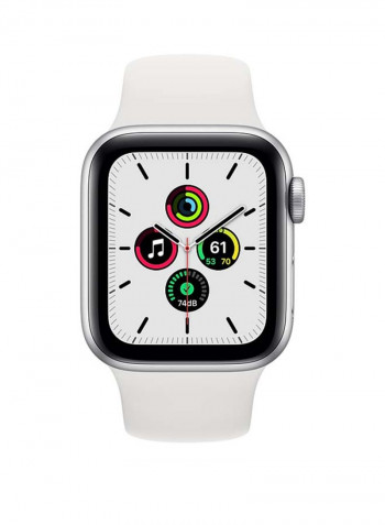 Watch SE-44mm (GPS + Cellular) Silver Aluminium Case with Sport Band White