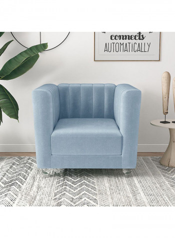 Catriona 1 Seater Fabric Sofa Light Blue