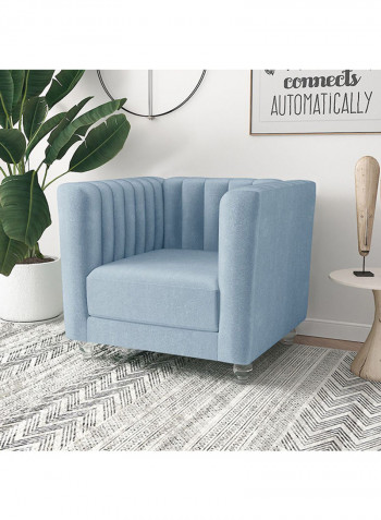 Catriona 1 Seater Fabric Sofa Light Blue