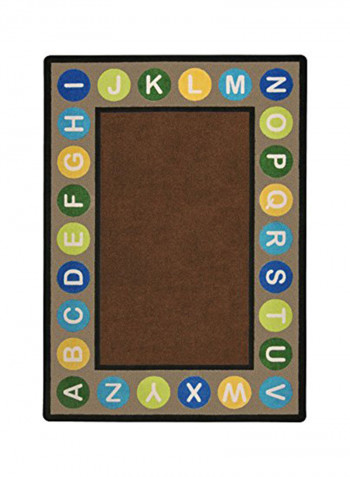 Kid Essentials Early Childhood Alphabet Spots Area Rug Brown/Black 162.56 x 233.68centimeter