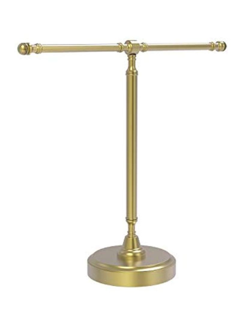 Vanity Top Two Arm Towel Holder Gold 13x6.2x15inch