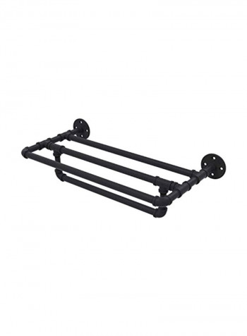 Wall Mounted Bar Towel Shelf Matte Black 18inch