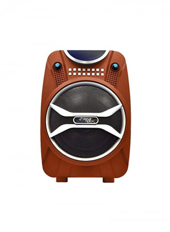 Wireless Bluetooth Portable PA Speaker System With FM/Radio/Microphone Brown/Black