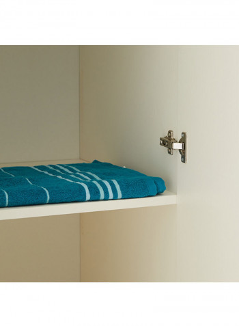 3-Door Camellia Wardrobe With Mirror White