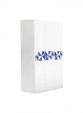 3 Door Edmonton Wardrobe White 138x58x225cm