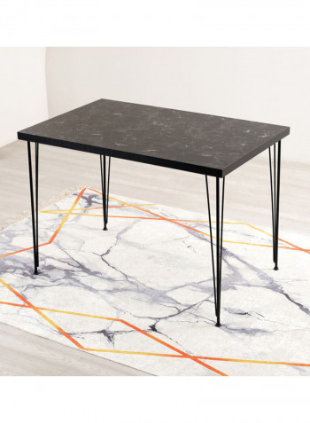 5-Piece Dining Table Set Black 75.5x117.5x5cm