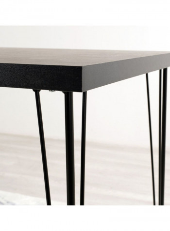 5-Piece Dining Table Set Black 75.5x117.5x5cm