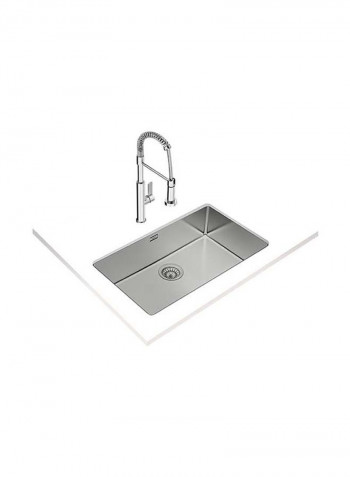 Be Linea Rs15 71.40 Undermount Stainless Steel Sink With One Bowl Silver 750x440x200mmmm