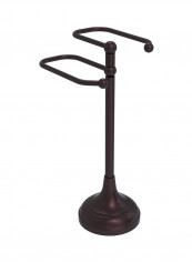 Dual Arm Guest Towel Holder Antique Bronze 8x16x6inch