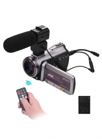 Portable Real Video Camcorder Kit With External Microphone