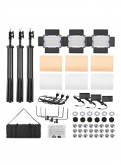 3-Piece Dimmable LED Studio Photo Lighting White/Yellow